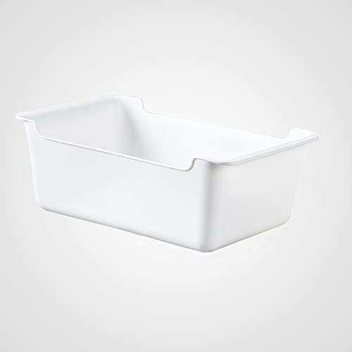 wolpin 1Pc Plastic Rectangular Storage Basket Multipurpose Kitchen & Home Organiser Box For Wardrobe, Fruits Vegetables, Toys, Stationary Items (31 X 19 X 11 Cm), White - Image 4