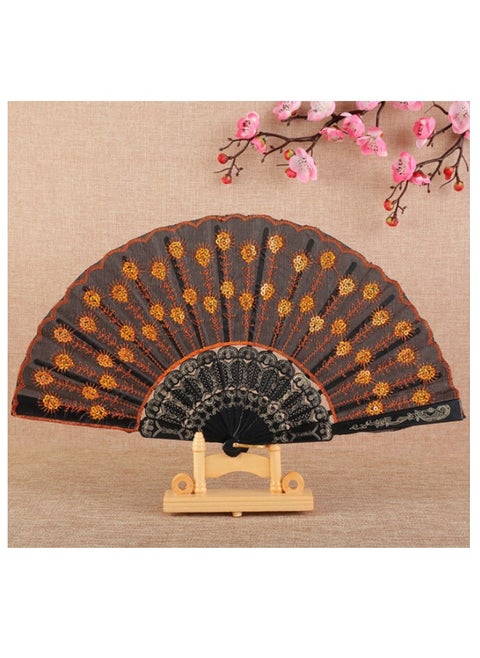 Floral Folding Hand Fan Handheld Folding Fan