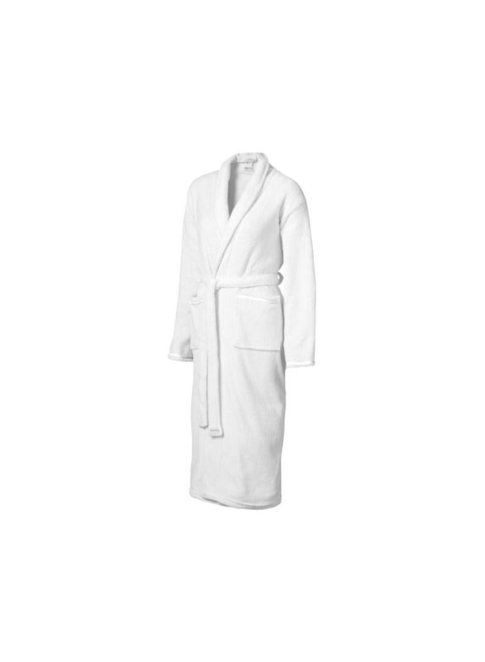 DESKET Luxurious White Terry Cotton Bathrobe – Free Size Unisex Robe | 100% Cotton, High GSM, Super Soft, Highly Absorbent, Spa & Hotel Quality - Image 3