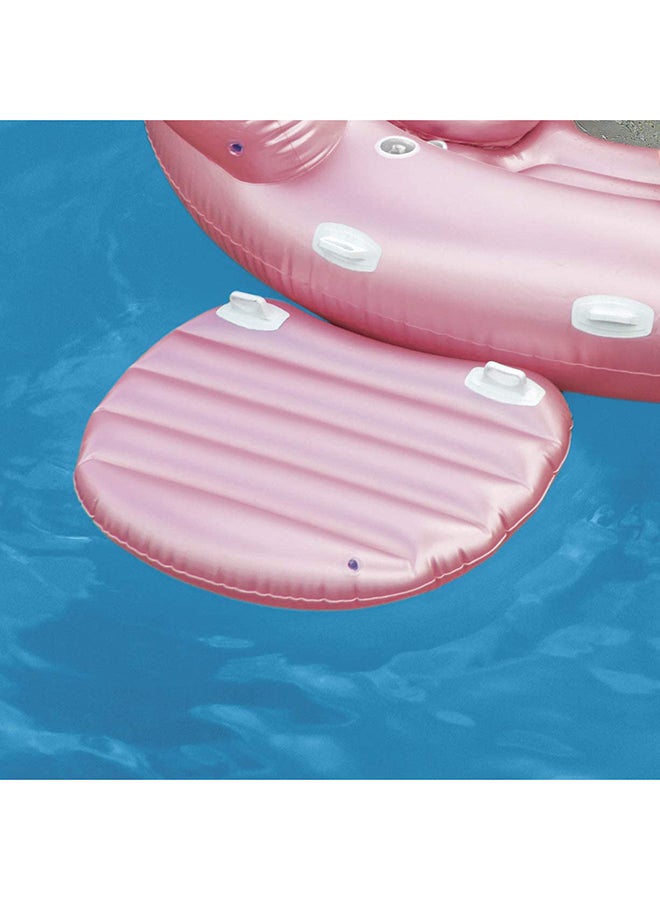 INTEX Flamingo Party Island Inflatable Ride On Pool Floater Pink 422x373x185cm Ages 6+ 422x373x185cm - Image 5