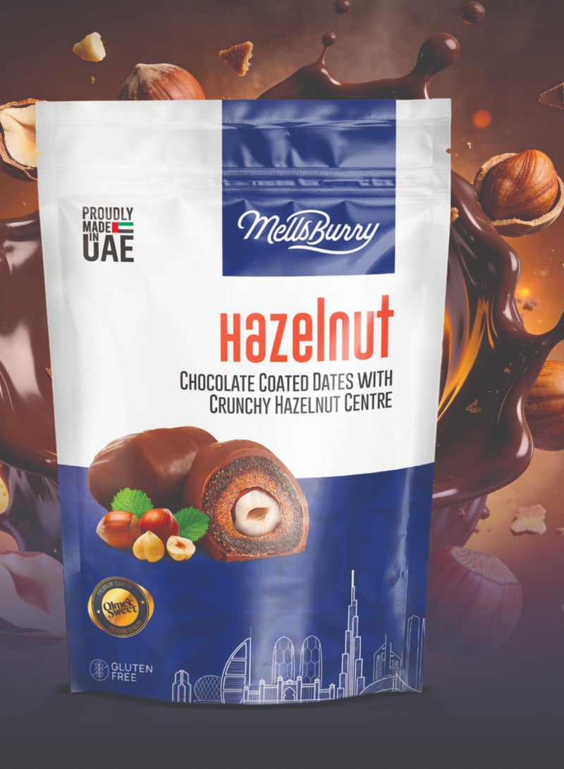 MELLSBURRY Dates Hazelnut Chocolate Coated 400g | Crunchy Hazelnut Centre | Gluten Free | Premium Dates - Image 3