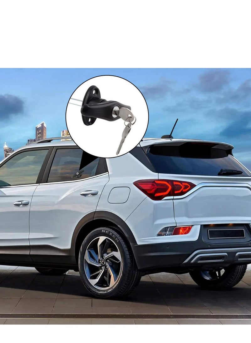 Truck Cap Locking T-Handles 1 Pack Camper Topper Locks with Keys, Canopy Replacement Locks Blind Mount Locks for RV Caravan Motorhomes Black