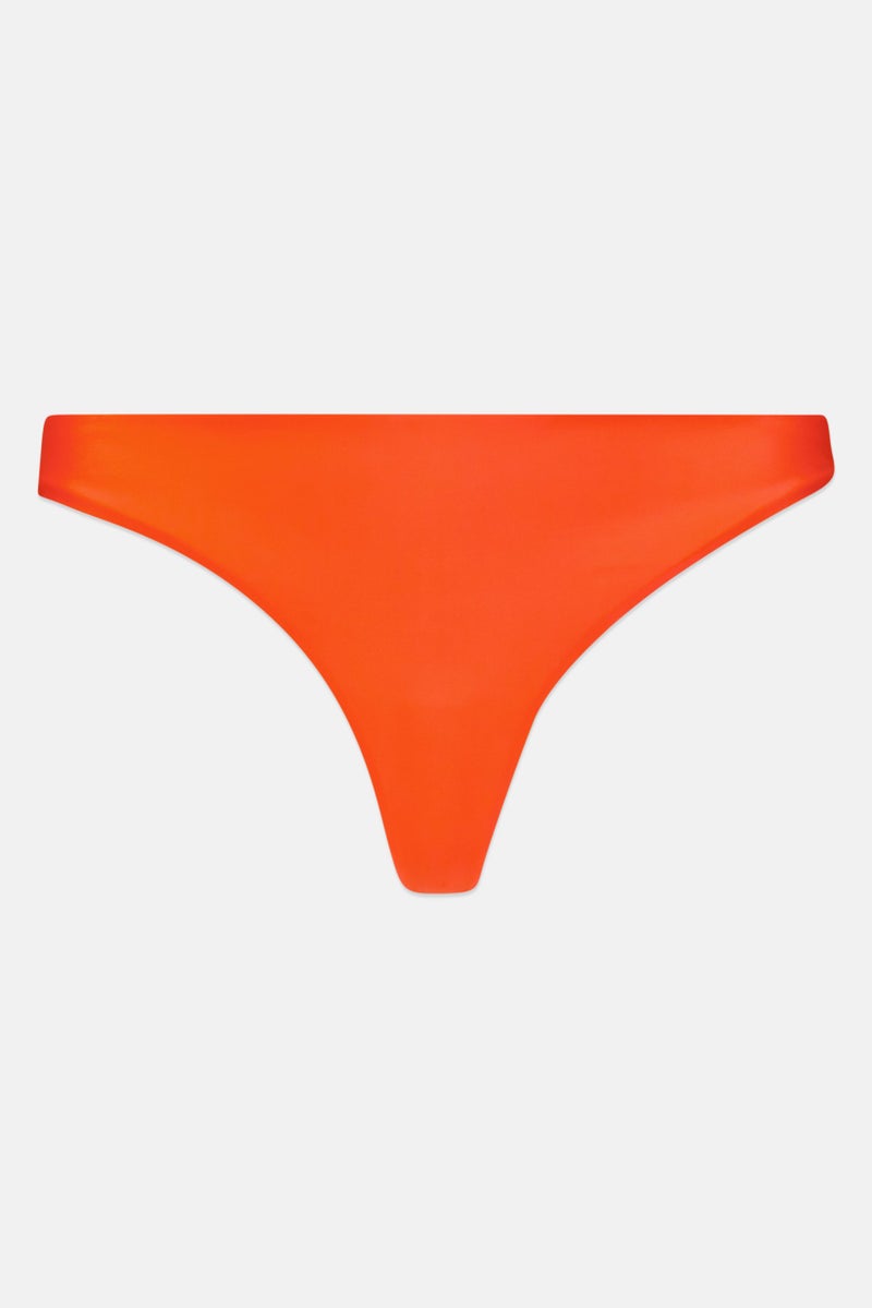 Lefties Women Plain Pull On Bikini Bottom, Bright Orange - Image 2