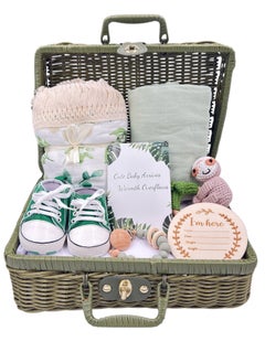 Baby Gift Set – 8-Piece Newborn Essentials with Swaddle Blankets & Adorable Accessories (Green) - pzsku/ZA89F94BF9E057857A65DZ/45/1741279983/a99beb0f-7236-4b22-a3fa-dd27e0a67735