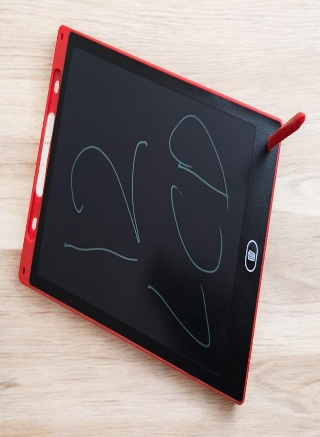 12 Inch LCD Writing Tablet for Kids, Colorful Doodle Board Drawing Pad for Kids, Electronic Drawing Board Erasable & Reusable, LCD Drawing Tablet for Kids Toddler Toys Gifts - Red - Image 5