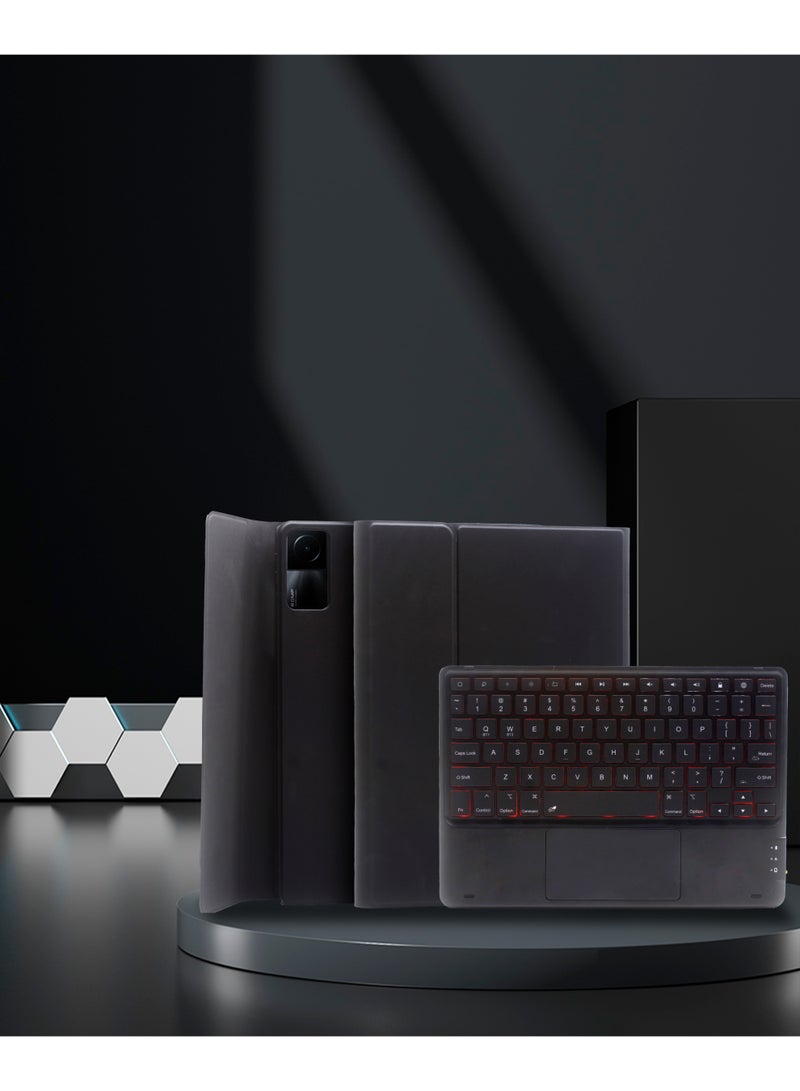 Keyboard Case for Xiaomi Pad 6 / Pad 6 Pro 11 Inch 2023 Tablet, Slim PU Stand Cover with Magnetically Detachable Wireless Bluetooth Keyboard - Image 4