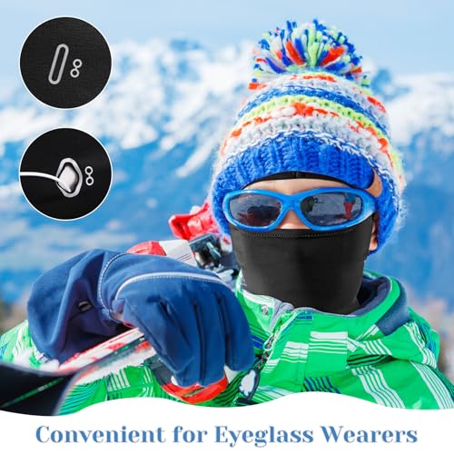 Halfchet 4 Pcs Winter Balaclava Winter Weather Neck for Boy Girl Youth Skiing Snowboarding Cycling(Black,Plain Color) - Image 4