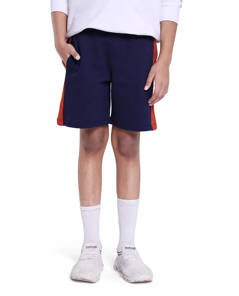 Rare Ones Rare Ones Kids Rider Navy Cotton Poly Cut And Sew Shorts