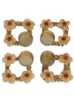 Webelkart Webelkart Premium Handmade Set of 4 Diwali tealight Candle Holder for Home and Pooja Room Decorations| Diwali diyas for Home Decoration (White)  - Image 2