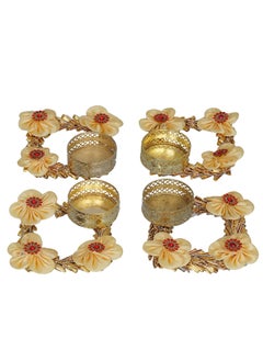Webelkart Webelkart Premium Handmade Set of 4 Diwali tealight Candle Holder for Home and Pooja Room Decorations| Diwali diyas for Home Decoration (White)  - Image 3