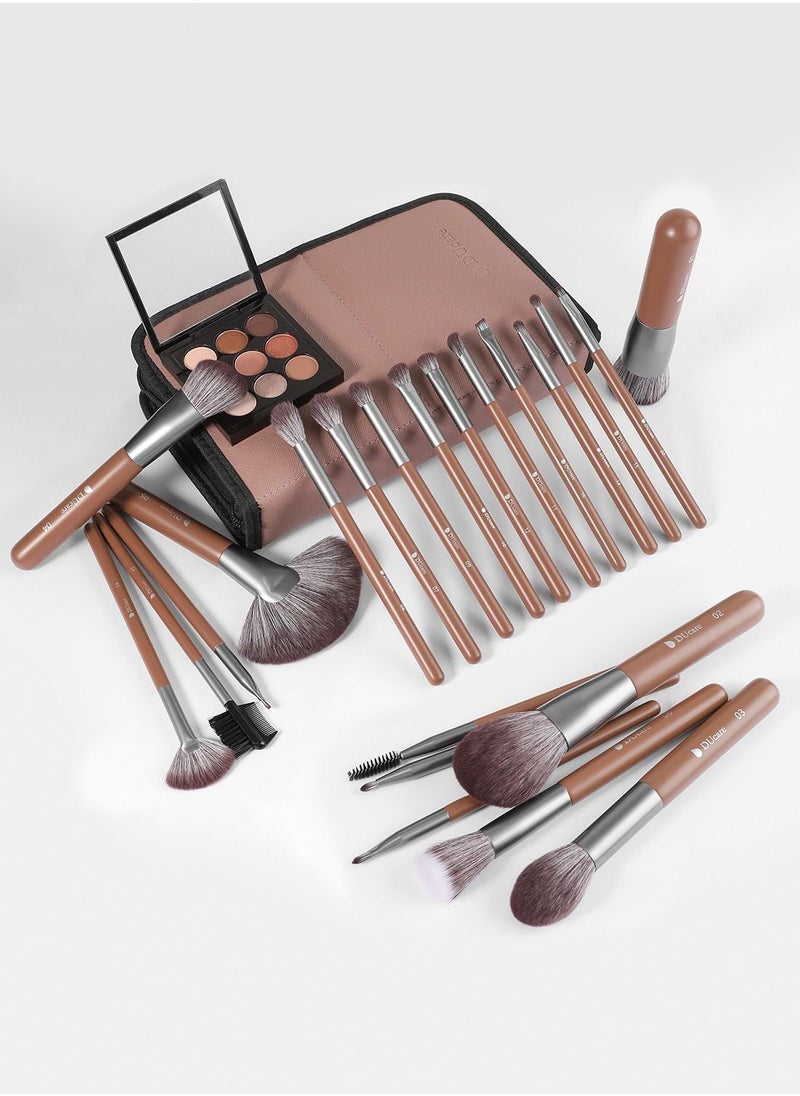 DUcare Makeup Brushes Professional with Bag 22Pcs Makeup Brush Set Premium Synthetic Kabuki Foundation Blending Brush Face Powder Blush Concealers Eye Shadows with Case  - Image 5