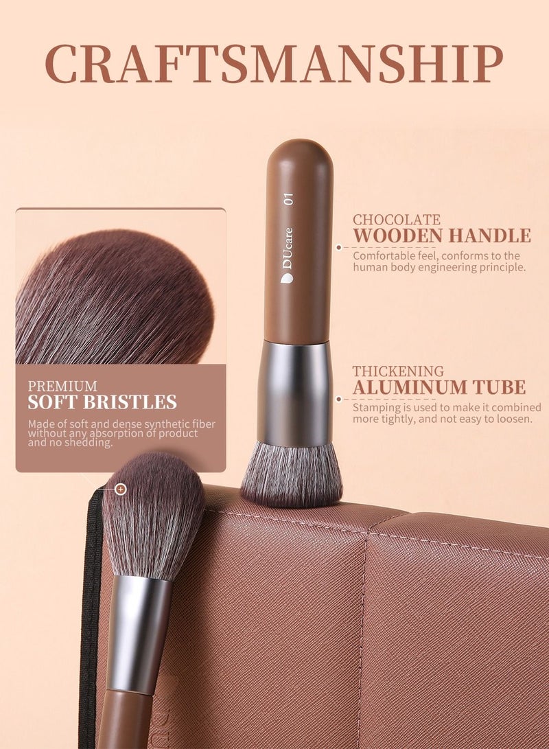 Makeup Brushes Professional with Bag 22Pcs Makeup Brush Set Premium Synthetic Kabuki Foundation Blending Brush Face Powder Blush Concealers Eye Shadows with Case