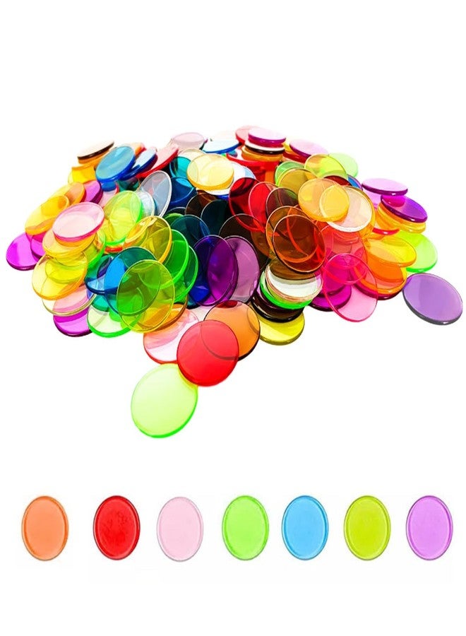 RupeeRise 100 Pcs 19mm Mixed Color Token Coins for Shop, Colored Counter Bingo Chips for Math Skill Development Activities, Color Recognition Training, Classroom Group Learning, Teaching Sessions - Image 1