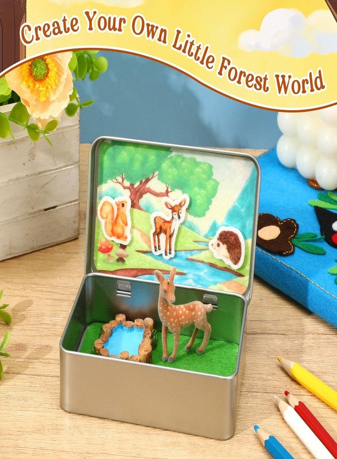 JULEASEL Little Pocket Deer, Mini Forest Scene in Tin Box, Deer Figurine, Cute Collectible Keepsake, Travel Buddy, Gift for Friends, Coworkers - Image 5