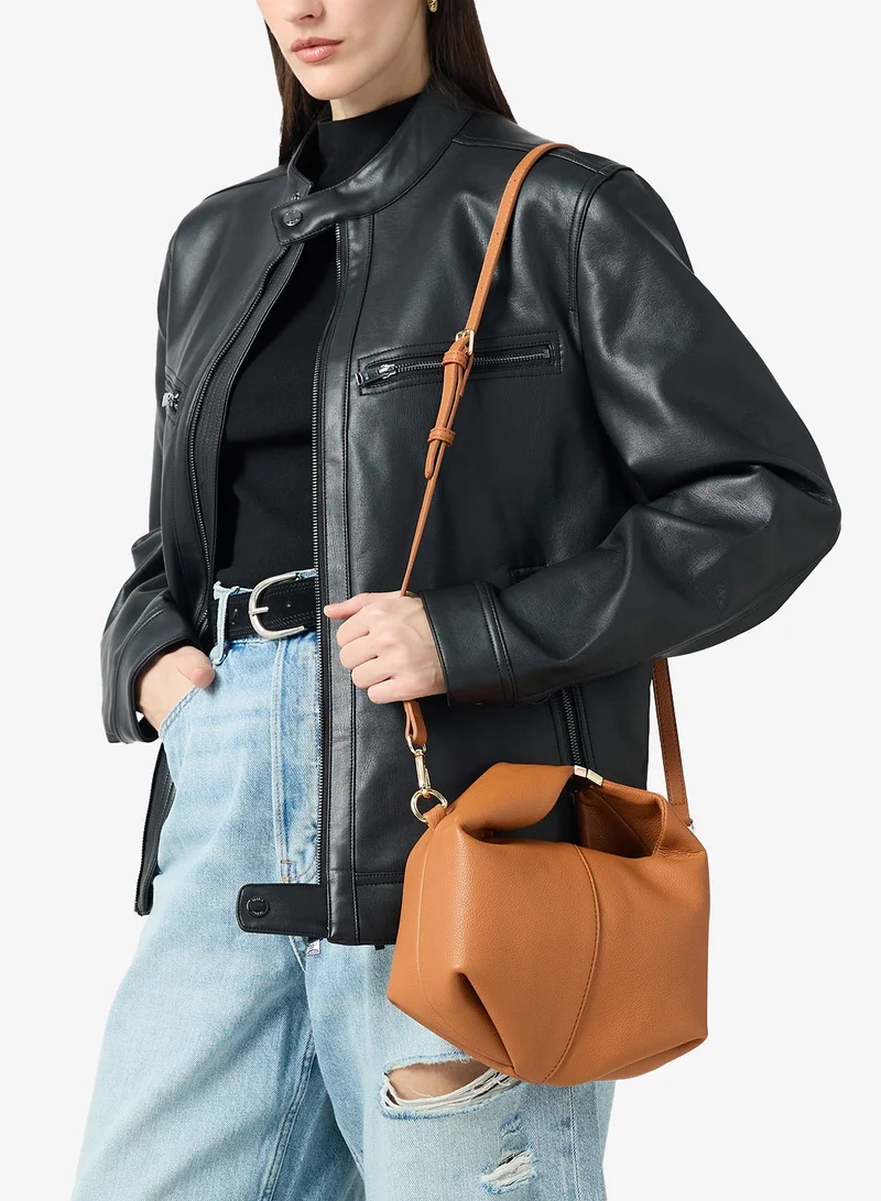 Structured Satchel Bag With Strap