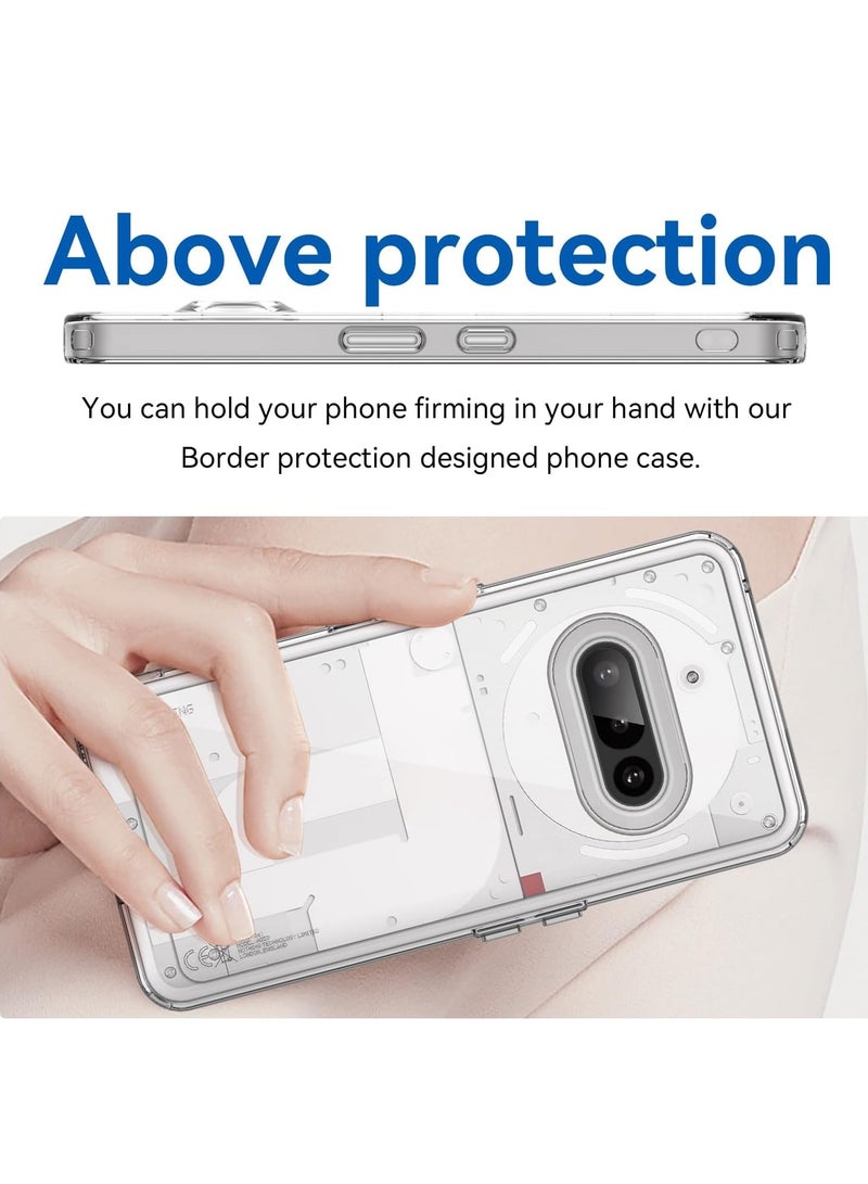 BORTONY Nothing Phone 3A Case Cover Non-Yellowing Ultra Clear Case Shockproof & Anti-Scratch Camera Protection Cover For Nothing Phone 3A 6.7-inch - Image 3