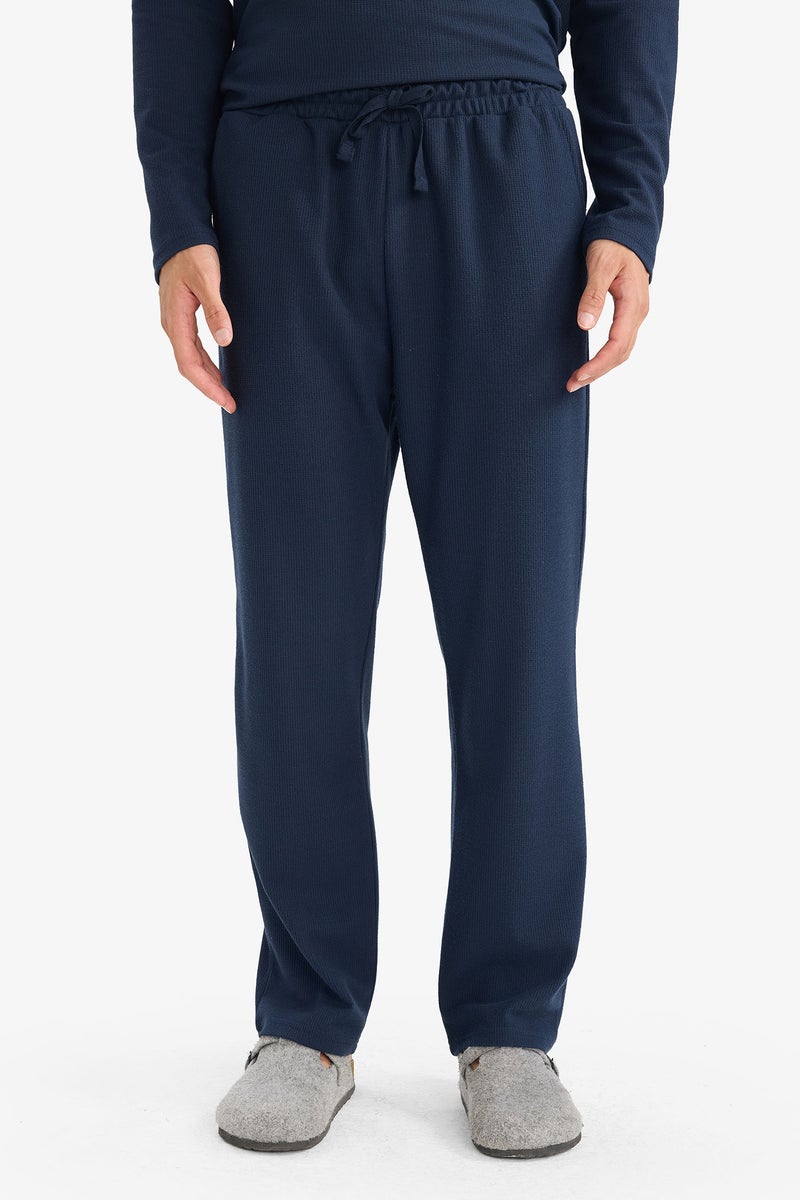 DeFacto Blue Man Bike Neck Regular Fit Long Sleeve Knitted Set Casual - Image 5