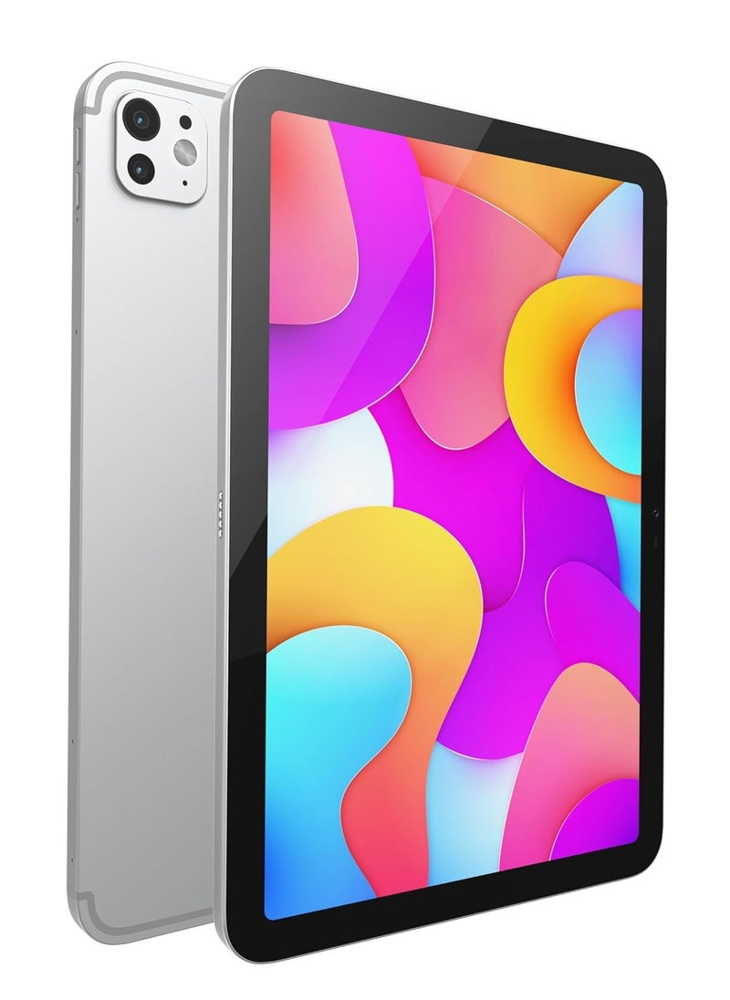 Oteeto Oteeto Tab 15 Ultra | 10.1'' FHD Display | Ultra-Fast Octa-Core | 8GB RAM + 512GB ROM | Android 14 | 6000mAh Powerhouse | Dual SIM | Premium Performance & Style, SILVER  - Image 1