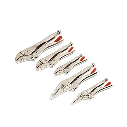 Crescent 5 Piece Curved & Long Nose Locking Plier Set | CLP5SETN-08 - Image 1