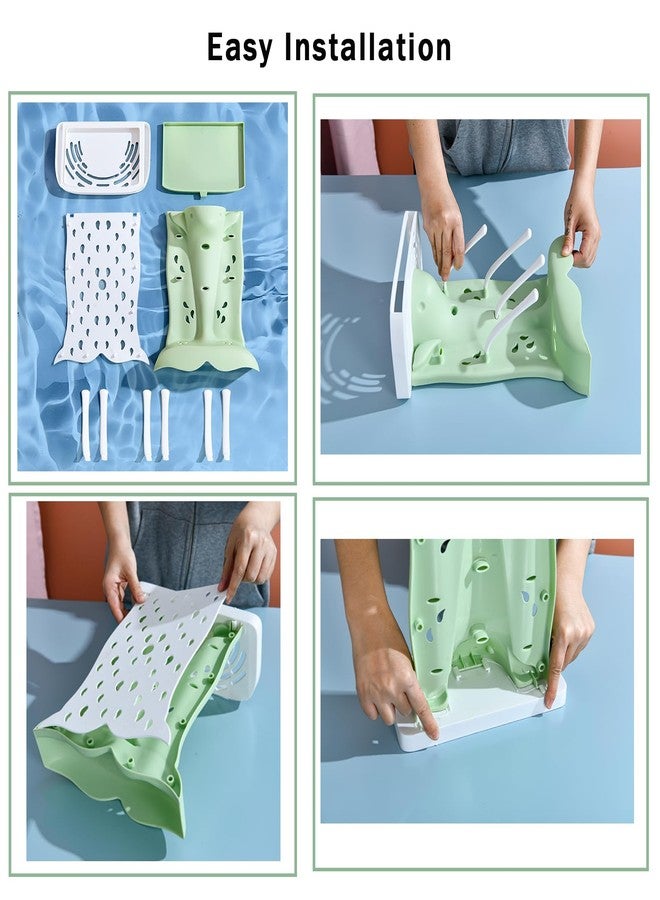 PandaEar Baby Bottle Drying Rack, Countertop Vertical Rack Detachable Travel Bottle Rack, Space Saving Standing Drying Rack for Baby Accessories Green - Image 4