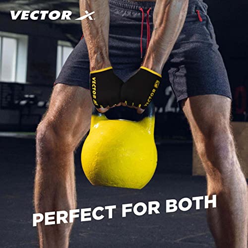 Vector X Unisex Workout Fingerless Weight Lifting Gloves for Men and Women Excellent Grip for Weightlifting, Cycling, Exercise, Training, Pull ups, Fitness, Climbing and Rowing - Image 4