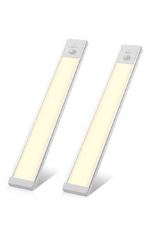 Hoteon Hoteon Wireless Cabinet Light, 12 Inch Rechargeable Motion Sensor Light with Stepless Dimming, Aluminum Alloy Casing,Touch Control Magnet Stick-on Anywhere Under Counter Light, Warm(2pcs)  - Image 1