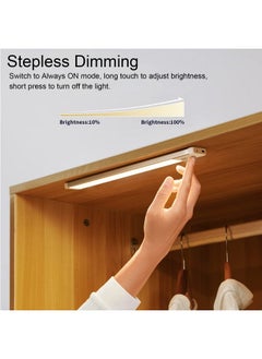 Hoteon Hoteon Wireless Cabinet Light, 12 Inch Rechargeable Motion Sensor Light with Stepless Dimming, Aluminum Alloy Casing,Touch Control Magnet Stick-on Anywhere Under Counter Light, Warm(2pcs)  - Image 4