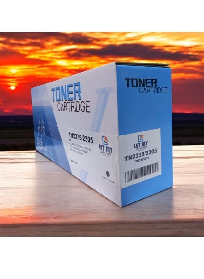 LETMY حبر ليزر TN2305 أسود (BK) للطابعات HL-L2300/L2305/L2320/L2340/L2360/L2365/L2380، DCP-L2520/L2540/L2700، MFC-L2700/L2740 – أسود - Image 2