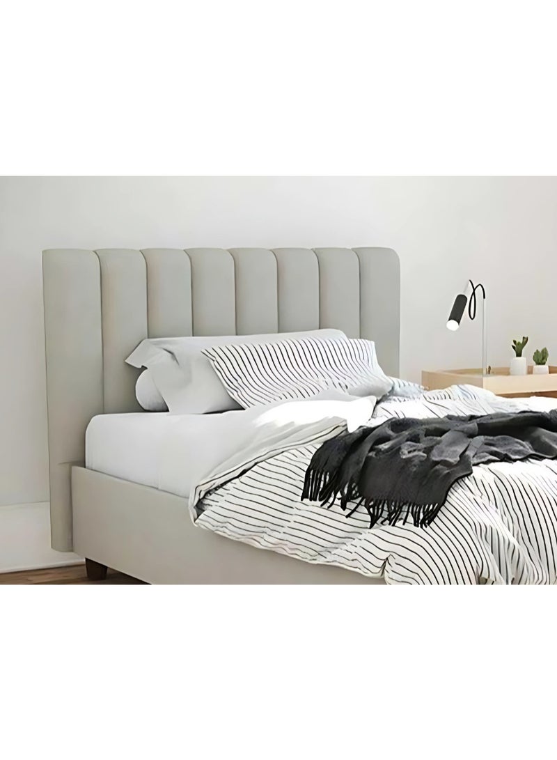Sweet |KING Bed, Chanel Fabric, Size 200*200*115 cm Silver Color, From Modern Suite - Image 2