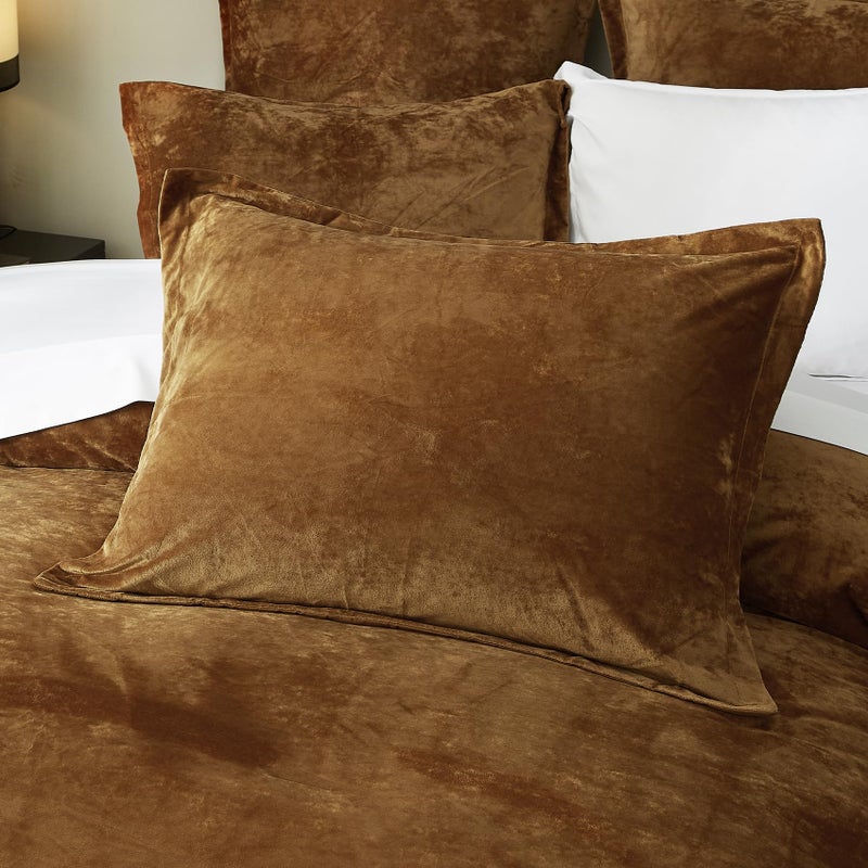Ivellow Crushed Velvet Comforter Set Queen Lightweight Comforter 5pcs Ultra Soft Breathable Bedding Set Luxury Cozy Flannel Comforter Queen Size (1 Comforter,2 Pillow Shams, 2 Euro Shams) - Image 3