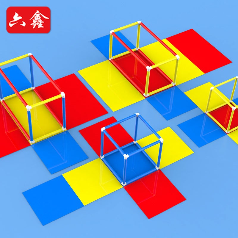 Cuboid Cube Frame Model Elementary School Fifth Grade Edge Length And Surface Area Demonstrator Solid Geometry Expansion - Image 3