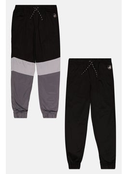 Kids Boy 2 Piece Brand Logo Jogger Pants, Black Combo