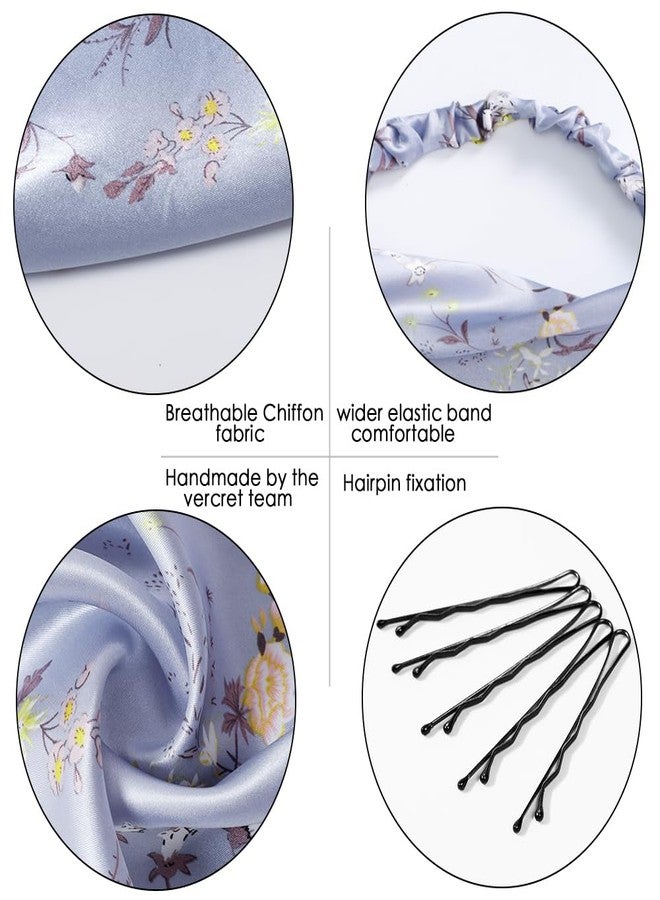 Vercret 6 Pack Floral Hair Scarf Headband for Women, Elastic Bandana Head Scarf Large Boho Triangle Hair Kerchief with Clips Non Slip Headbands Hair Scarves for Teen Girls - Image 3