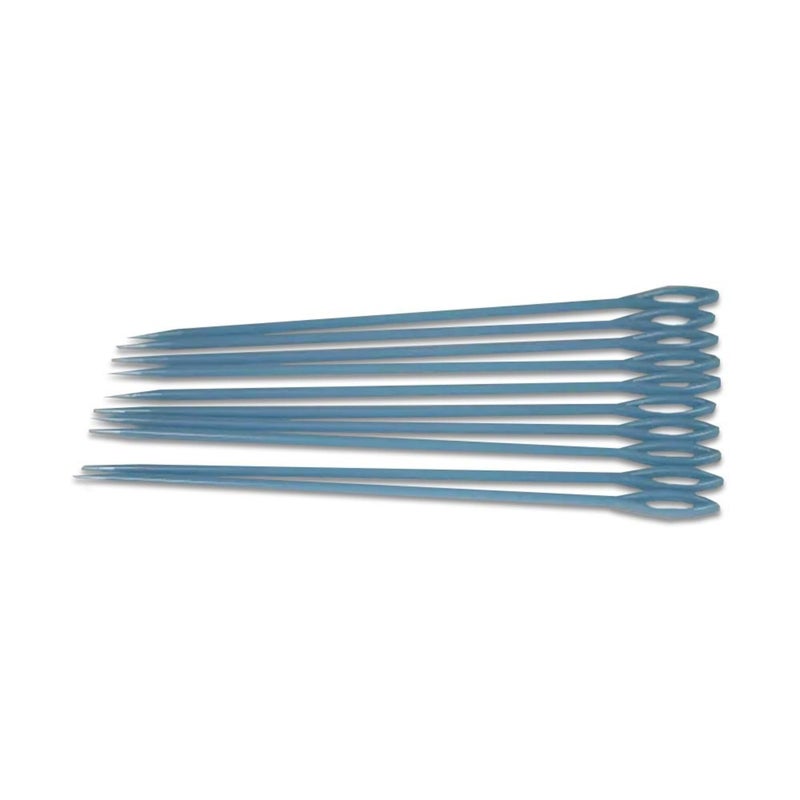 School Specialty Colonial Needle Long Weaving Needles Plastic 6 Inches Pack of 10 Blue