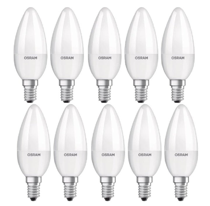 Osram LED Superstar PCR Classic B 4.9W, 827 Frosted E14, Dimmable, Energy Saving, Mercury-Free, Low Heat Output LED Bulb- Pack of 10 - Image 1