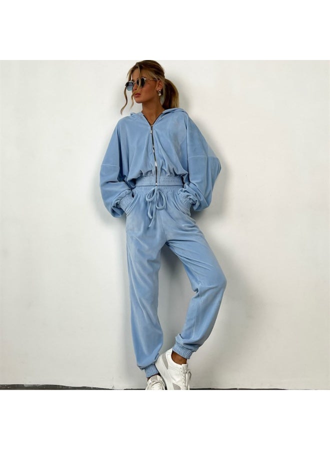 NIBEMINENT Women Two Piece Sets Long Sleeve Hoodies+Pants Solid Color Tracksuit Female Casual Sportswear  Spring Autumn Fashion Outfits - Image 1