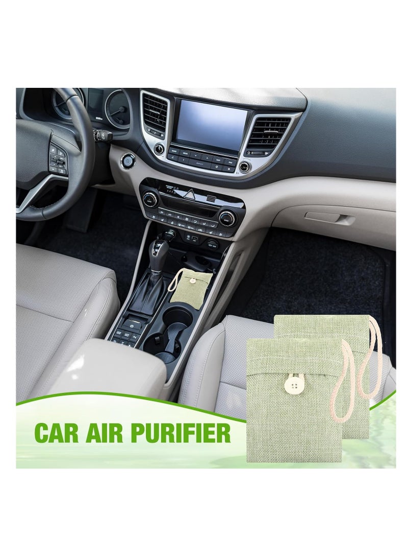 SYOSI - Bamboo Charcoal Air Purifying Bag, Activated Charcoal Bags Odor Absorber, Hanging Handles, Natural Car Air Freshener, Shoe Deodorizer, Odor Eliminators for Home, Pets, Closet (Green) (16 Pack) - Image 1