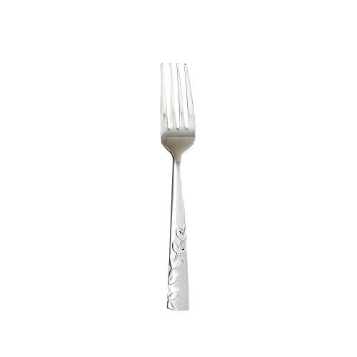 Cambridge Silversmiths 268320R Blossom Sand 20-Piece Flatware Silverware Set, Service for 4, Stainless Steel, Includes Forks/Knives/Spoons, Brushed Finish - Image 4
