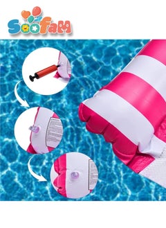 Soofam Pool Hammock Floats for Adults - 2 Pack 4 in 1 Multi-Purpose Water Hammock Inflatable Pool Float - Summer Pool Lounger Chair, Exercise Saddle, Hammock, Drifter with air Pump  - Image 5
