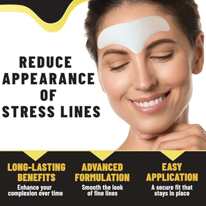 TOLEVITA Forehead Wrinkle Patches | Forehead Lines Remover | Anti-Wrinkle Patches for Smoothing Fine Lines with Hydrogel, Aloe Extract, Collagen, Vitamin E, For All Skin Types - 12 Pcs - Image 4