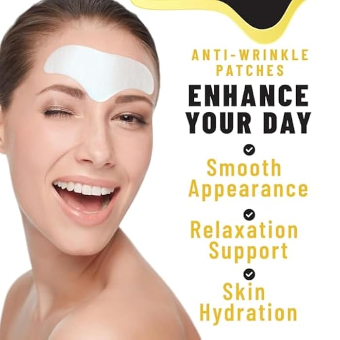 TOLEVITA Forehead Wrinkle Patches | Forehead Lines Remover | Anti-Wrinkle Patches for Smoothing Fine Lines with Hydrogel, Aloe Extract, Collagen, Vitamin E, For All Skin Types - 12 Pcs - Image 2