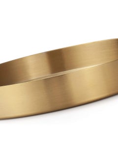 RATSAW 22cm Decorative Metal Gold Round Storage Organizer Tray for Jewelry Kitchen Tableware Toiletries  - Image 3