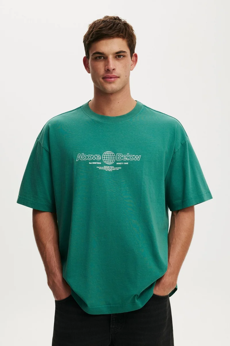 Cotton On BOX FIT TEXT T-SHIRT