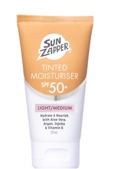 Sun Zapper Sun Zapper BB Cream Tinted Sunscreen – SPF 50+ Moisturizer with Aloe Vera, Kakadu Plum, Jojoba, Vitamin E – Light/Medium Shade – 50mL (1.69oz) – Made in Australia 