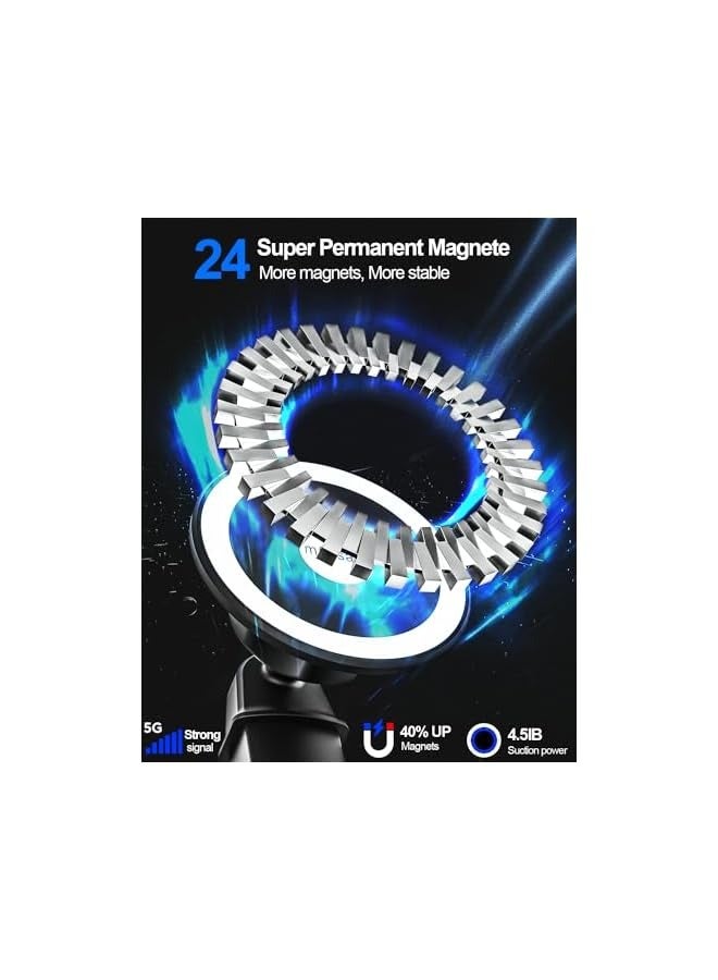 erorex Fits MagSafe Car Mount CD Slot, Magnetic Phone Holder for Car CD Player, Car Accessories Car Magnet Cell Phone Mount for iPhone 15/14/13/12/11 Pro Max Plus Mini & Smartphone - Image 2