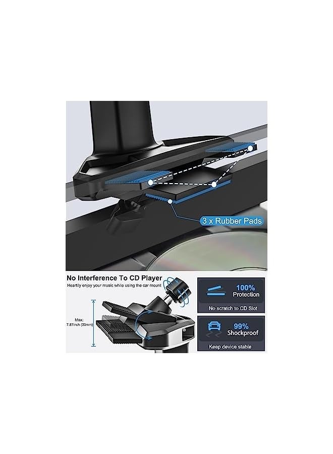 erorex Fits MagSafe Car Mount CD Slot, Magnetic Phone Holder for Car CD Player, Car Accessories Car Magnet Cell Phone Mount for iPhone 15/14/13/12/11 Pro Max Plus Mini & Smartphone - Image 5