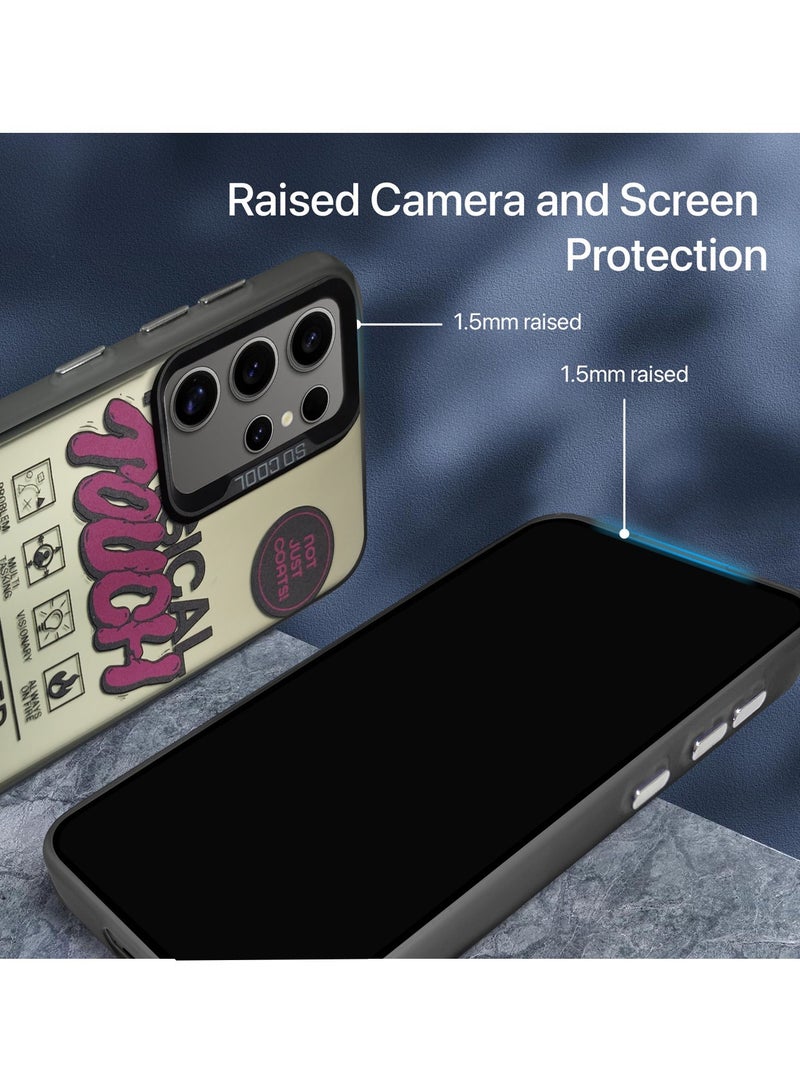 Wtech SO COOL Series Light Refrative Silicone Protective Raised Camera Lips Bazel Case Cover For Samsung Galaxy S24 Ultra 5G 2024 Gold/Red - Image 2