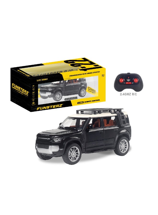 Funsterz 1:22 RC Land Rover Defender – Alloy Body Off-Road Car with Sound, Lights, Spray Mist, Opening Doors, Rechargeable Battery & Full-Function Remote Control - Image 1