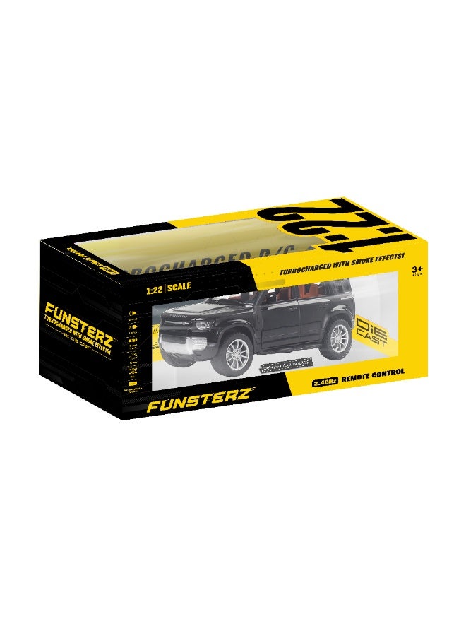 Funsterz 1:22 RC Land Rover Defender – Alloy Body Off-Road Car with Sound, Lights, Spray Mist, Opening Doors, Rechargeable Battery & Full-Function Remote Control - Image 5