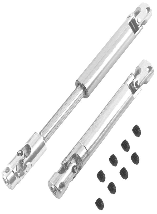 Vgoohobby 2Pcs Vgoohobby Metal Centre Transmission Shaft Drive Shaft Dogbone Compatible with Axial SCX10 SCX0016 Tamiya CC01 RC4WD D90 90028 1/10 RC Rock Crawlers Car (110mm-155mm) - Image 1